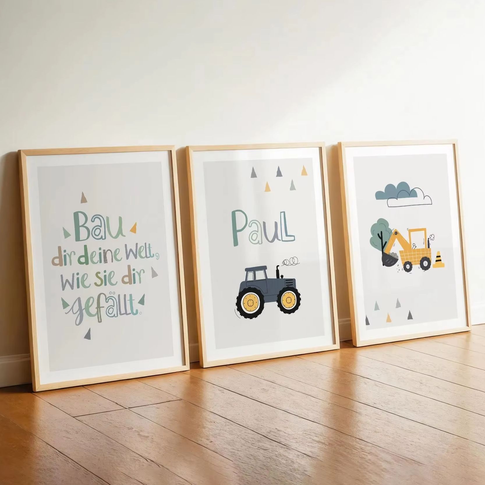 3pcs/set Cartoon Excavator Tra - Home Decor Theme ulasan dan harga