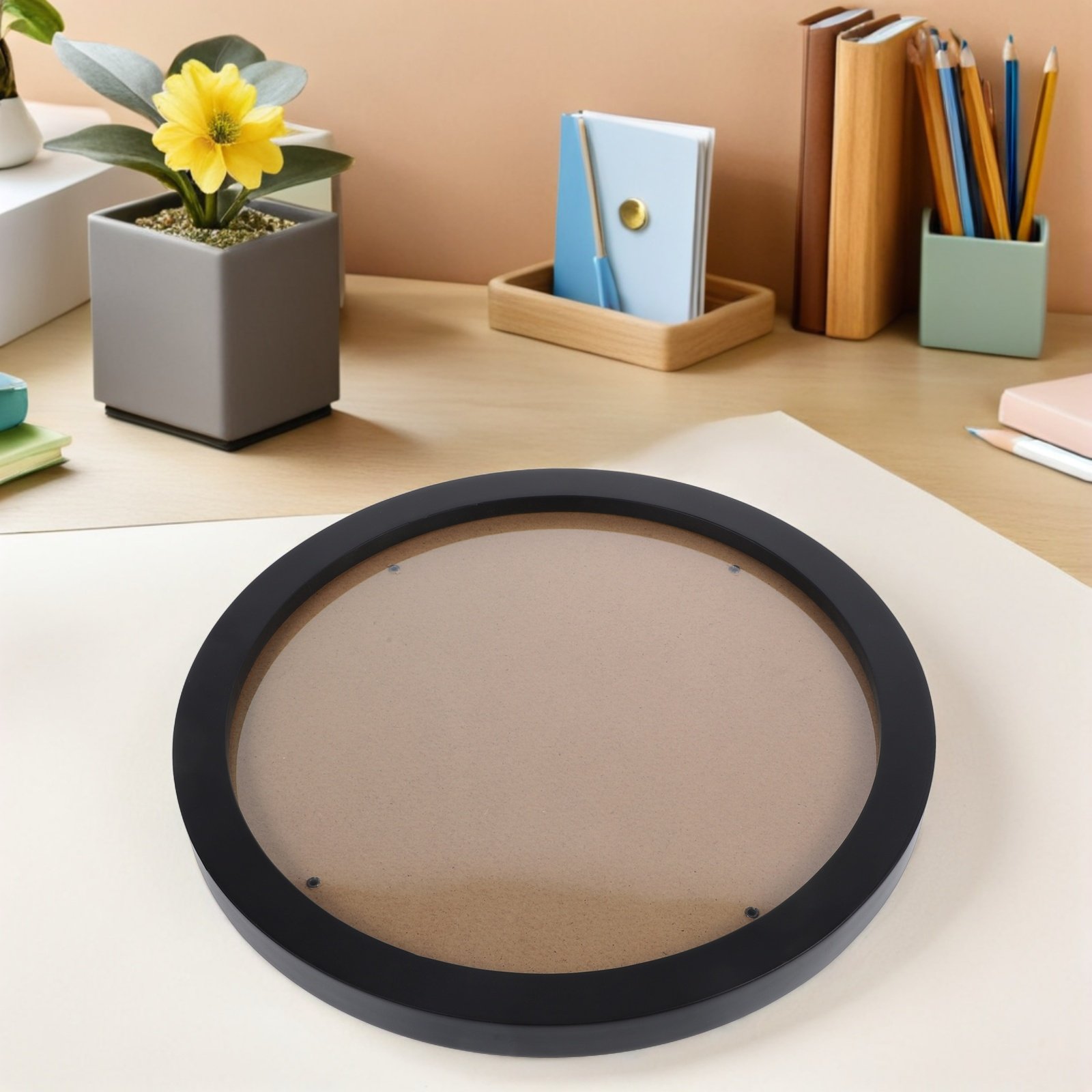 Round Embroidery Display Frame - Bamboo Photo Frame ulasan dan harga