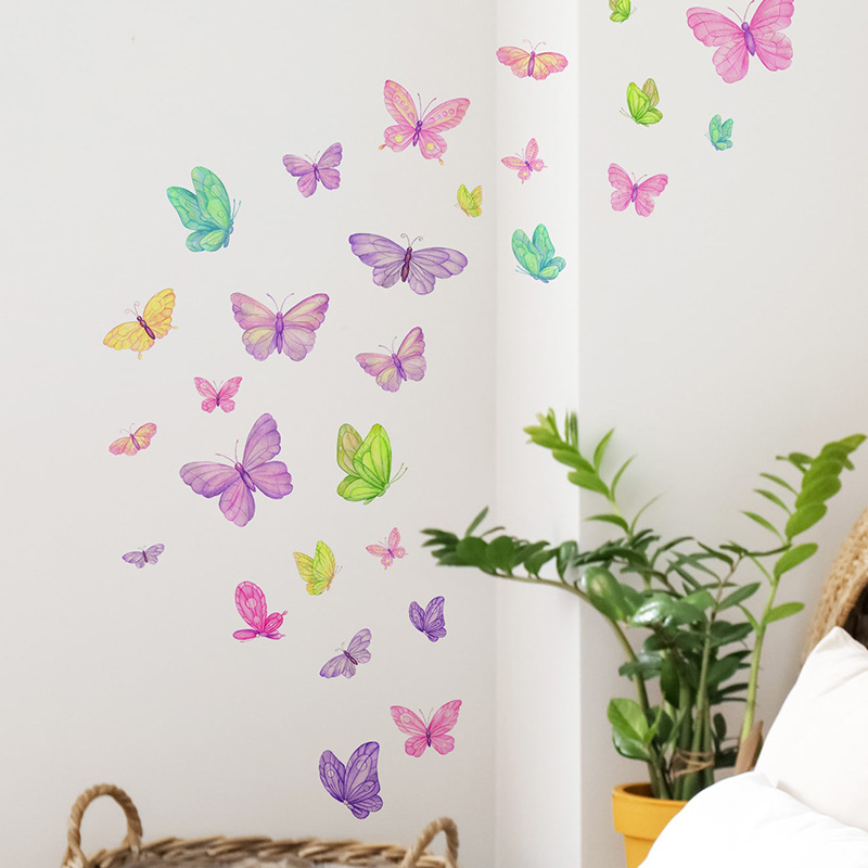 Romantic Butterfly Wall Sticke - Home Decor Indonesia ulasan dan harga