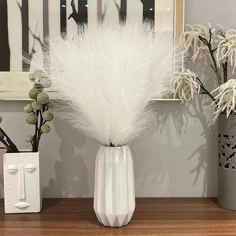 10PCS Artificial Pompous Grass - Pampas Grass Decor ulasan dan harga