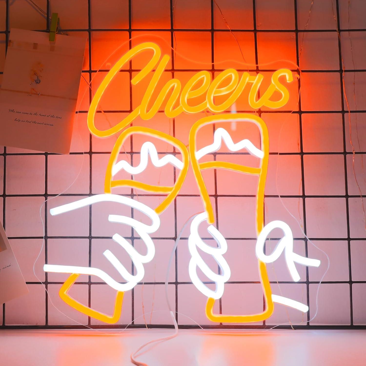 Cheers Cocktail Neon Sign USB  - Home Decor Theme ulasan dan harga