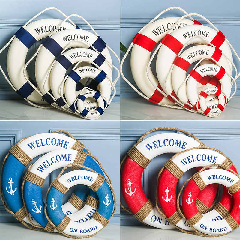 Nautical Life Ring Buoy Welcom - Home Decor Za ulasan dan harga